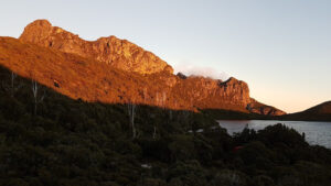 Sunrise on Carina Peak at Promontory Lake