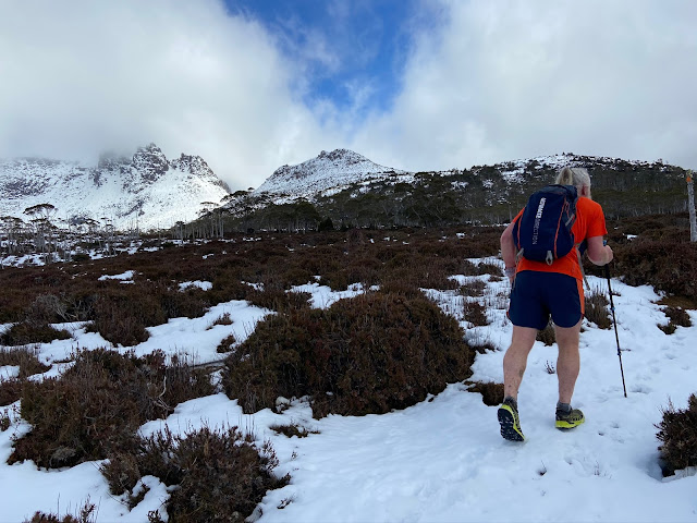 Approaching Pelion Gap in the snow
