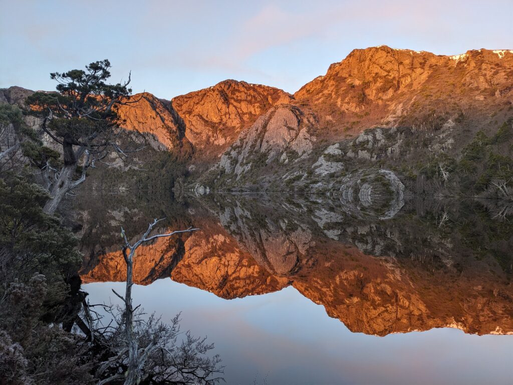 Sunrise lake reflections