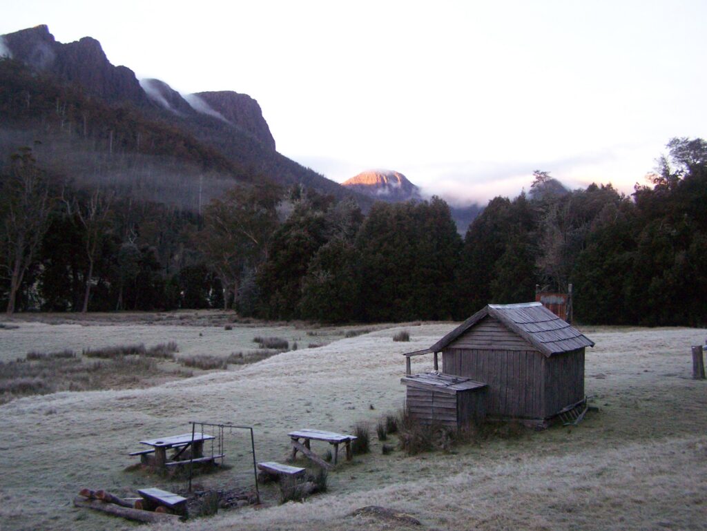 Wadleys Hut at sunrise